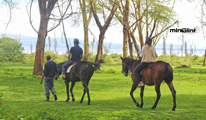 Guests horse riding at Lake Naivasha Sopa Lodge