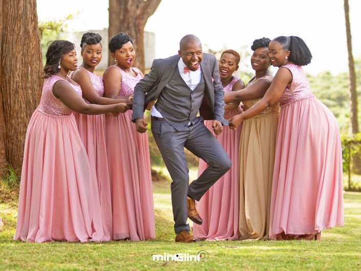 Wedding Photography by Mint Glint Media; The Groom and Bridesmaids