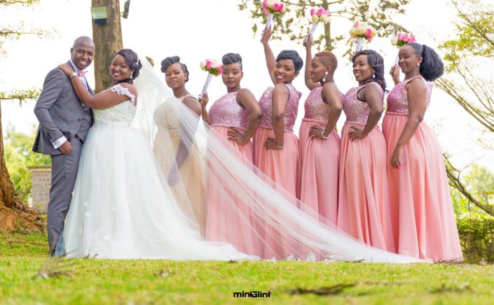 Wedding Photography by Mint Glint Media; The Bride, Groom and their Bridesmaids