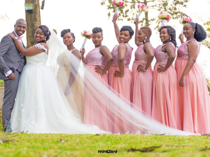 Wedding Photography by Mint Glint Media; The Bride, Groom and their Bridesmaids