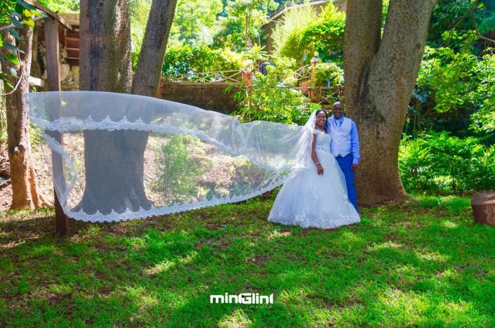 Bride and Groom on their wedding day; as captured by Mint Glint Media, trust us with your wedding photography needs.