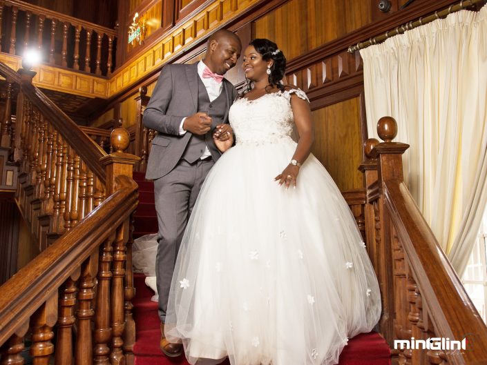 Bride and Groom at their luxury wedding held at Sovereign Suits Nairobi