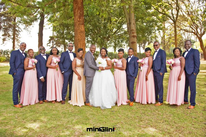 Wedding Photography by Mint Glint Media; The Bride, Groom and their Bridal party