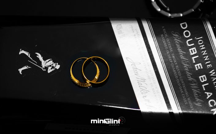 Bride and Groom's wedding rings. Photography by Mint Glint Media