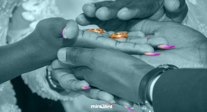 Bride and Groom's wedding rings. Photography by Mint Glint Media