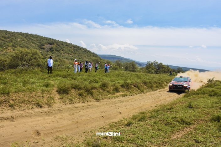 VIP Spectators at the 2019 Safari Rally; Tourism Cabinet Secretary Hon. Najib Balala, Cabinet Secretary for Sports, Heritage and Culture Ambassador Amina Mohamed, Mr. Oliver Ciesla - Managing Director - WRC Promoter GmbH and Phineas Kimathi the CEO of Safari Rally Project in Kenya and a veteran Rally Driver.