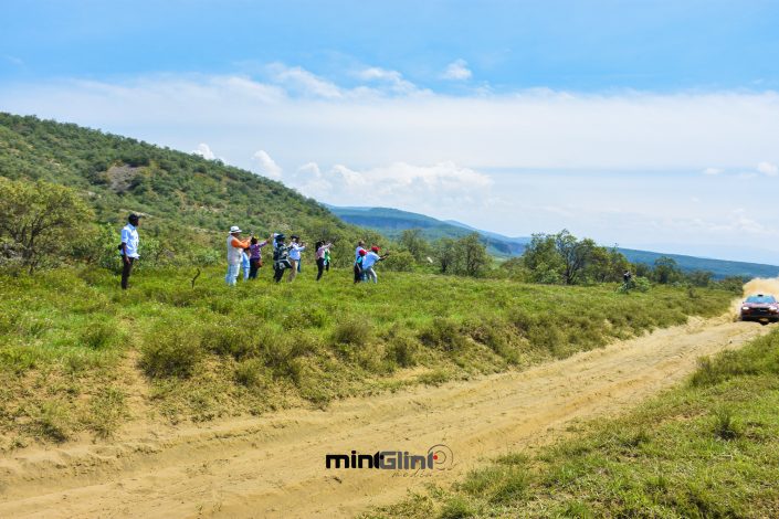 VIP Spectators at the 2019 Safari Rally; Tourism Cabinet Secretary Hon. Najib Balala, Cabinet Secretary for Sports, Heritage and Culture Ambassador Amina Mohamed, Mr. Oliver Ciesla - Managing Director - WRC Promoter GmbH and Phineas Kimathi the CEO of Safari Rally Project in Kenya and a veteran Rally Driver.