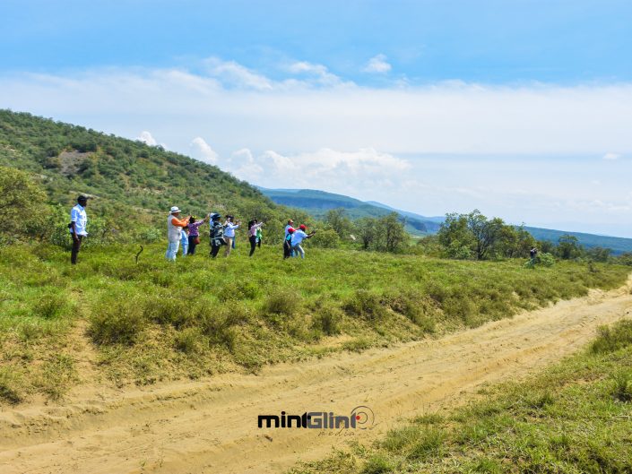 VIP Spectators at the 2019 Safari Rally; Tourism Cabinet Secretary Hon. Najib Balala, Cabinet Secretary for Sports, Heritage and Culture Ambassador Amina Mohamed, Mr. Oliver Ciesla - Managing Director - WRC Promoter GmbH and Phineas Kimathi the CEO of Safari Rally Project in Kenya and a veteran Rally Driver.