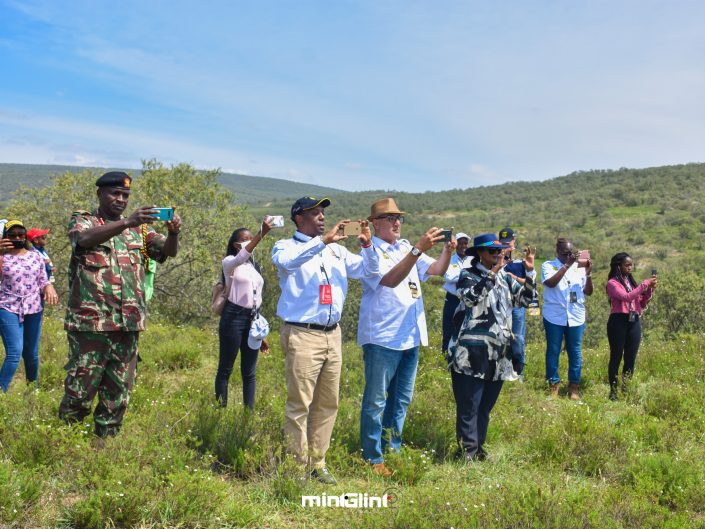 VIP Spectators at the 2019 Safari Rally were; Tourism Cabinet Secretary Hon. Najib Balala, Cabinet Secretary for Sports, Heritage and Culture Ambassador Amina Mohamed, Mr. Oliver Ciesla - Managing Director - WRC Promoter GmbH and Phineas Kimathi the CEO of Safari Rally Project in Kenya and a veteran Rally Driver.