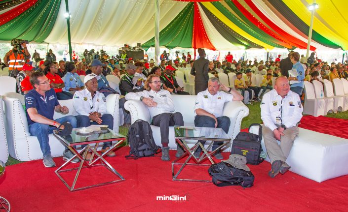 Amon the VIP Spectators at the 2019 Safari Rally were; Tourism Cabinet Secretary Hon. Najib Balala, Cabinet Secretary for Sports, Heritage and Culture Ambassador Amina Mohamed, Mr. Oliver Ciesla - Managing Director - WRC Promoter GmbH and Phineas Kimathi the CEO of Safari Rally Project in Kenya and a veteran Rally Driver.