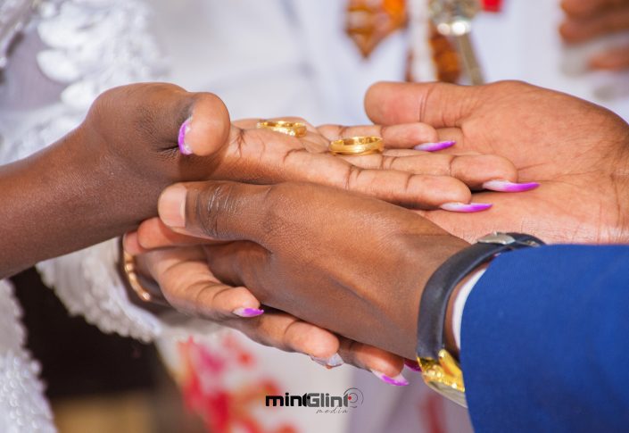 Bride and Groom's wedding rings. Photography by Mint Glint Media