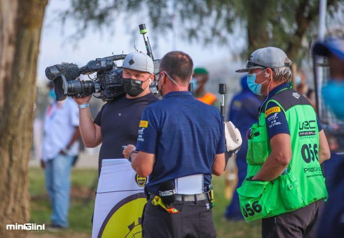 WRC TV crew Team at the 2021 WRC Safari Rally.