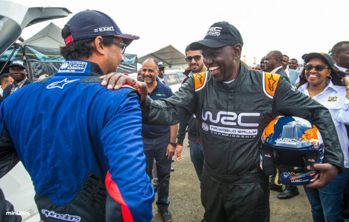 President of Kenya His Excellence Wiliam Ruto at the 2023 WRC Safari Rally