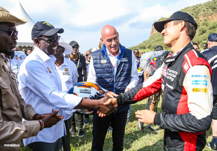 President of Kenya His Excellence Wiliam Ruto at the 2023 WRC Safari Rally