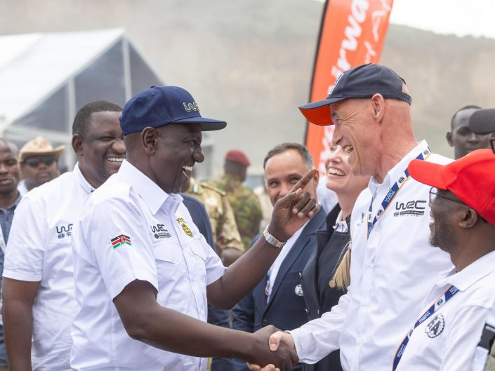President William Ruto at the 2025 WRC Safari Rally