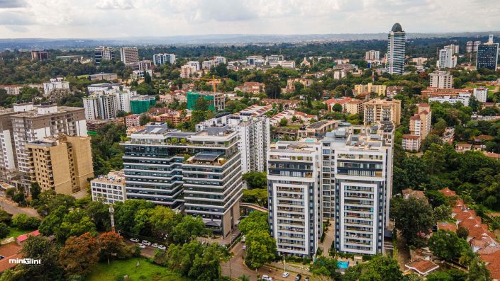 Nairobi Skyline, Westlands, Drone Aerial Photography & Video Filming by Licensed and Certified Drone Pilots from Mint Glint Media