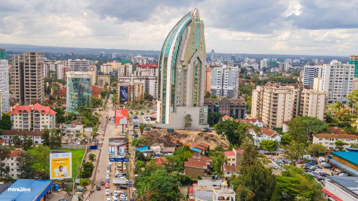 Nairobi Skyline, Westlands, Drone Aerial Photography & Video Filming by Licensed and Certified Drone Pilots from Mint Glint Media